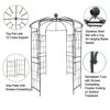 Metal Garden Arch Iron Garden Arbors Gazebo Dia High Birdcage Shape Pergola Pavilion For Wedding Ceremony Outdoor - Black - Image 12