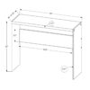 Accent Console Table For Entryway, Glossy Contemporary & Modern - White - Image 5