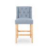 Vienna - Contemporary Fabric Tufted Wingback 27 Inch Counter Stools, (Set of 2) - Light Blue / Natural - Image 6