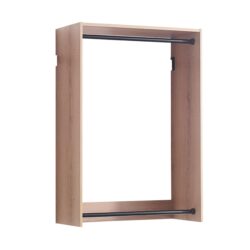 Devi - Wall Mounted Wood Closet System & Modular Units And Warm - Oak