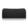 Roman - King Curved Headboard Upholstered Platform Bed - Ebony Black - Image 5