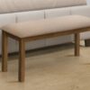 Bench, Rectangular, Upholstered, Dining Room, Entryway, Transitional - Beige - Image 3