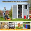 Resin Outdoor Storage Shed Kit-Perfect To Store Patio Furniture - Gray - Image 2