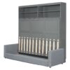 Queen Size Murphy Wall Bed With Sofa - Gray - Image 16