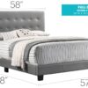 Full Bed Stylish Contemporary - Dark Gray - Image 5