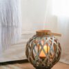 Decorative Lantern With Handle, Wooden Lantern For Indoor Outdoor, Home Garden, Wedding - Silver - Image 4