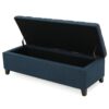 Nebulous - Fabric Upholstered Ottoman With Storage And Diamond Tufted Seat - Navy Blue - Image 6