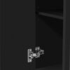 Retro TV Stand For TVs Up To 43", Entertainment Center Media Console Cabinet With 3 Spacious Cabinets, Glass Cabinet Doors And Anti-Tip Device For Living Room - Black - Image 14