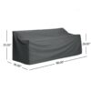 Shield - Patio Outdoor 3 Seater Sofa Cover - Dark Gray - Image 2