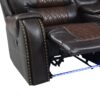 Manual Reclining Sectional Sofa Set L Shaped Symmetrical Motion Sofa Corner Couch Sets With Storage Boxes, 4 Cup Holders And LED Light Strip For Living Room - Black / Brown - Image 19