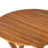 3 Piece Acacia Bistro Set, Folding Patio Furniture For Garden Backyard Balcony Porch With 1 Coffee Table And 2 Foldable Chairs - Light Brown - Image 13