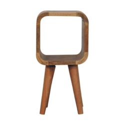 Extra Mini Minimalist Open Curved Bedside Table - Oak