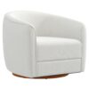 Elise - Mid-Century Modern Swivel Chair - White - Image 10