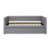 Modern Style Twin Size Upholstered Daybed With Trundle For Guest Room, Small Bedroom, Study Room - Gray - Image 8