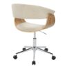 Vintage Mod - Mid-Century Modern Office Chair - Chrome / Zebra / Cream - Image 3