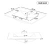 Modern Solid Wood And 24" Bathroom Vanity With Sink, Deep Drawer, Door Shelf, 2 Tier Basket - Black - Image 10