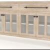 Power Ready - Buffet With Glass Cabinet Doors - Sand - Image 4