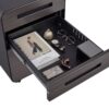 3 Drawer Mobile File Cabinet Under Desk Office, Simple Style Versatile Storage Cabinet, 5 Wheel Design Anti-Tilting Cold Rolled Steel Waterproof Moisture-Proof - Black - Image 15