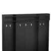5 In 1 Entryway Bench With Coat Rack, 7 Sturdy Hooks, 2 Spacious Drawers And Adjustable Shelves, Wide Hall Tree With Metal Handles For Hallway - Black - Image 19