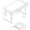 Computer Desk For Home Office, Laptop, Storage Drawers, Contemporary - Taupe - Image 4
