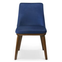 Clove - Dining Chair (Set of 2) - Brown / Navy Blue