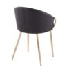 Claire - Contemporary / Glam Chair (Set of 2) - Gold / Black - Image 4
