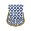 Elegant French Bistro Chair Set With Durable Aluminum Frame And Polyethylene Rattan - White / Navy - Image 9