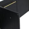 Modern Wall Mounted Bathroom Vanity With Double Resin Sink And Storage Rack - Black Chestnut - Image 19