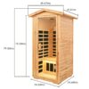 1 Person Far Infrared Old Fir Outdoor Sauna Room - Natural - Image 9