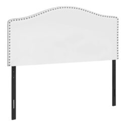 Full Size, Bed Headboard Only, Upholstered, Transitional - White