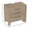 Clove - 3 Drawer Nightstand - Tan - Image 6
