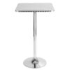 Bistro - Contemporary Adjustable Square Bar Table - Silver - Image 4