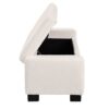 Textured Boucle Ottoman Bench With Hinged Lid For Seating And Storage - Beige - Image 12