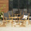 Cordoba - Dining Chair Set With Acacia Wood Frame And Textilen Upholstery (Set of 2) - Teak - Image 19