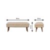 Boucle Puffer Bench - Beige - Image 11