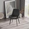 Modern Dining Chair Living Room Metal Leg Dining Chair (Set of 4) - Black / Gray - Image 13