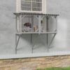 Cat Window Box Catio Outdoor Cat Enclosure For Sunbathing Napping & Viewing Window Perch For Large Indoor Cats All Weather Use Cat Cage - Gray - Image 2