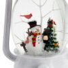 Christmas Plastic / Resin Lantern With Snowman & Tree LED / Water Spinning / 6 Hours Timer, 3*AA Batteries Required - White / Multi - Image 8