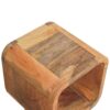 Extra Mini Minimalist Open Curved Bedside Table - Oak - Image 7