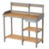 Outdoor Potting - Bench, Workstation Table With Cabinet For Backyard Garden Supplies - Gray / Brown - Image 9