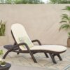 Mikael - Wicker Like Chaise Lounge With Cushion For Outdoor Relaxation - Dark Brown - Image 2