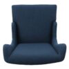 Contemporary Dining Chair With High Back And Birch Wood Legs - Navy Blue - Image 8