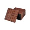 Acacia Wood Interlocking Deck Tiles Checker Pattern, 10 Piece Square Acacia Hardwood Outdoor Flooring For Patio, Bancony, Pool Side - Brown - Image 43