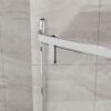 Neo - Angle Frameless Shower Door With Clear SGCC Tempered Glass - Chrome - Image 4