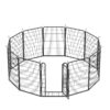 81.1" 12 Panels Heavy Duty Metal Playpen With Door, Dog Fence Pet Exercise Pen For Outdoor - Black - Image 6