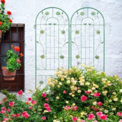 2 Pack Metal Garden Trellis Rustproof Trellis For Climbing Plant Outdoor Flower Support - Green