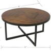 Faro - Round Coffee Table - Brown - Image 6