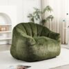 Beanbag Chair, Beanbag Sofa Chair With Armrests Stuffed High Density Foam, Lazy Sofa Comfy Chairs Beanbag Chair For Adults In Living Room, Bedroom Reading - Green - Image 2