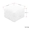 Chantal - Square Pouf - Ivory - Image 6