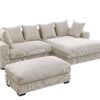 Duke - 4 Piece Upholstered Sectional - Beige - Image 7